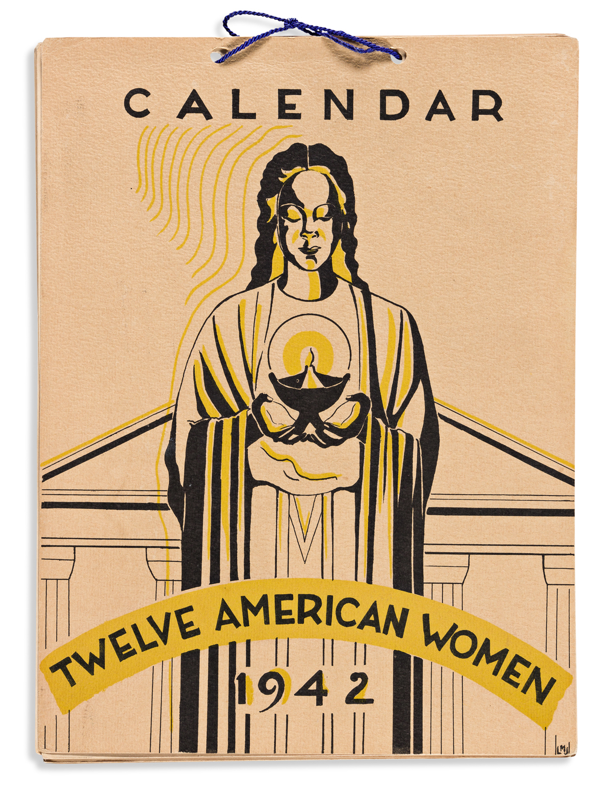 (ART.) Loïs Mailou Jones, artist. Calendar: Twelve American Women, 1942.